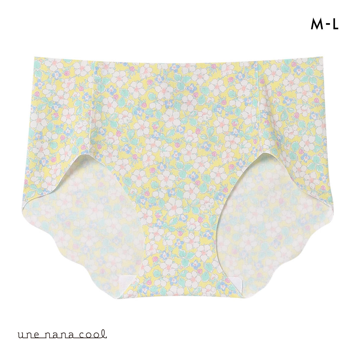 ウンナナクール MADE WITH LIBERTY FABRIC 綿混 フラット仕上げ ショーツ une nana cool(YE-イエロー-M)