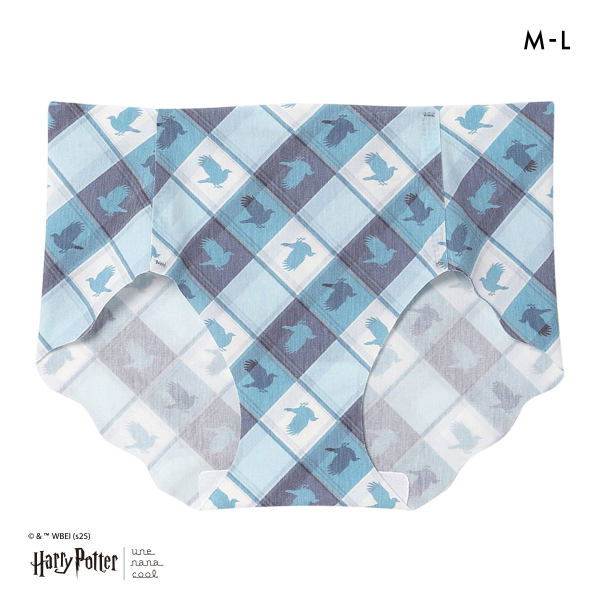 ハリー・ポッター × ウンナナクール Harry Potter 綿混 フラット仕上げ ショーツ une nana cool(BU-ブルー-M)