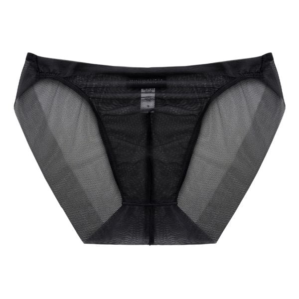MINIMALISTA HOMME ムレないビキニ ブリーフ 前閉じ メンズ M L LL 涼しい 超極薄 メッシュ ミニマリスタ オム フロリナヴォーテ(BK-ブラック-M)
