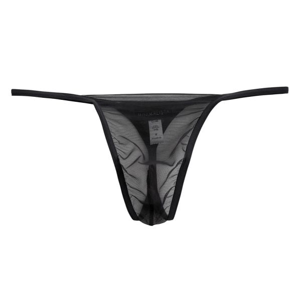 MINIMALISTA HOMME ムレないTバック パンツ ビキニ メンズ M L LL 涼しい 超極薄 メッシュ ミニマリスタ オム フロリナヴォーテ(BK-ブラック-M)