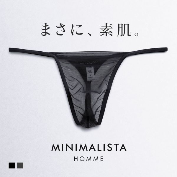 MINIMALISTA HOMME ムレないTバック パンツ ビキニ メンズ M L LL 涼しい 超極薄 メッシュ ミニマリスタ オム フロリナヴォーテ
