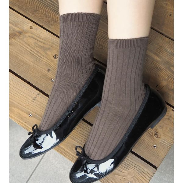 タビオ Tabio 薄手6×2リブショートソックス 靴下 定番 レディース 日本製