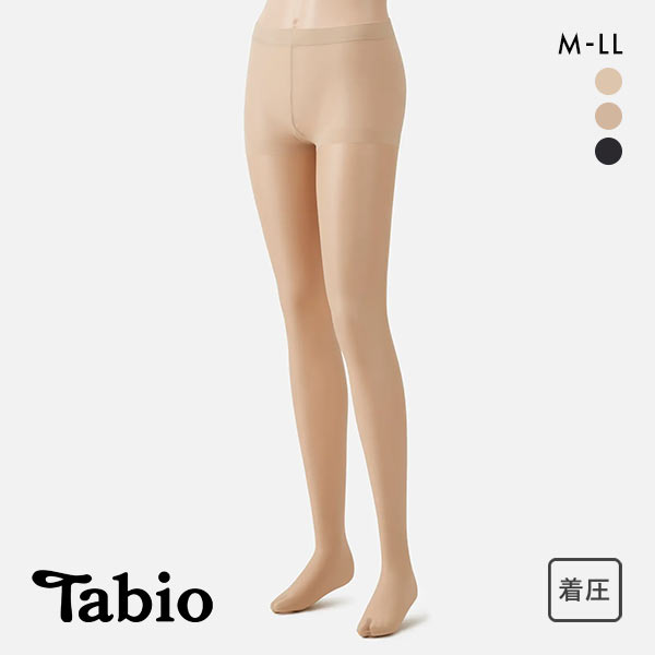 タビオ Tabio なめらか引き締めストッキング パンスト 着圧 伝線しにくい M-L L-LL レディース 日本製
