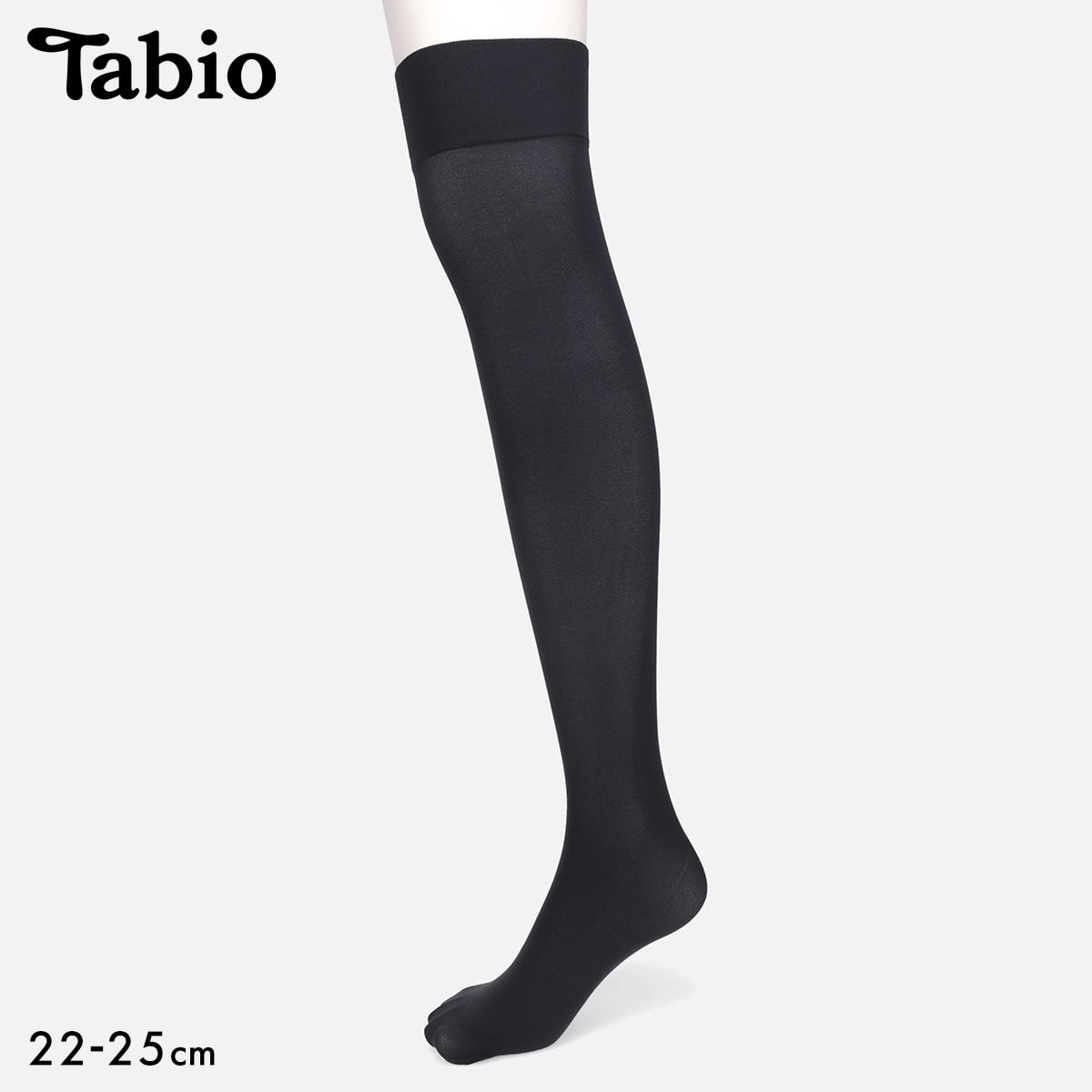 タビオ 【うっすら透け感】70デニールオーバーニーソックス 靴下 ひざ上丈 レディース 22.0-25.0cm 日本製 Tabio(CGY-チャコールグレー-22.0-25.0cm)