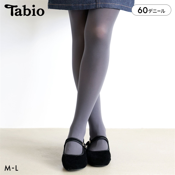 タビオ 【ほどよく透けて、ちょうどいい。】 60デニール プレミアムタイツ M-L なめらか レディース 日本製 Tabio