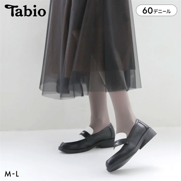 タビオ 【ほどよく透けて、ちょうどいい。】 60デニール プレミアムタイツ M-L なめらか レディース 日本製 Tabio