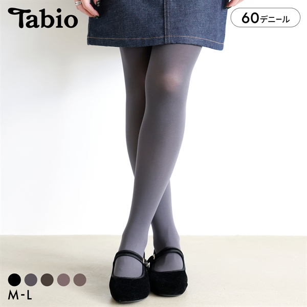 タビオ 【ほどよく透けて、ちょうどいい。】 60デニール プレミアムタイツ M-L なめらか レディース 日本製 Tabio