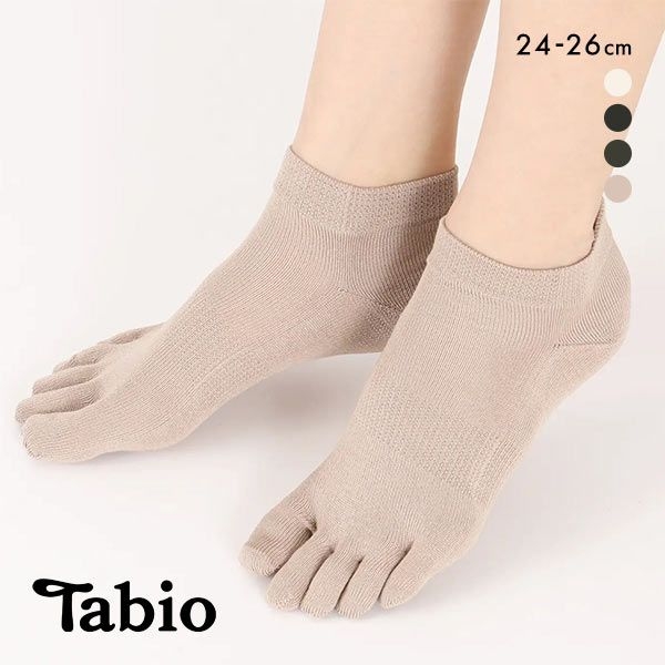 タビオ Tabio LEG LABO シルクの5本指ソックス 靴下 アンクル丈 シルク混 吸放湿 大きいサイズ 24-26cm 日本製