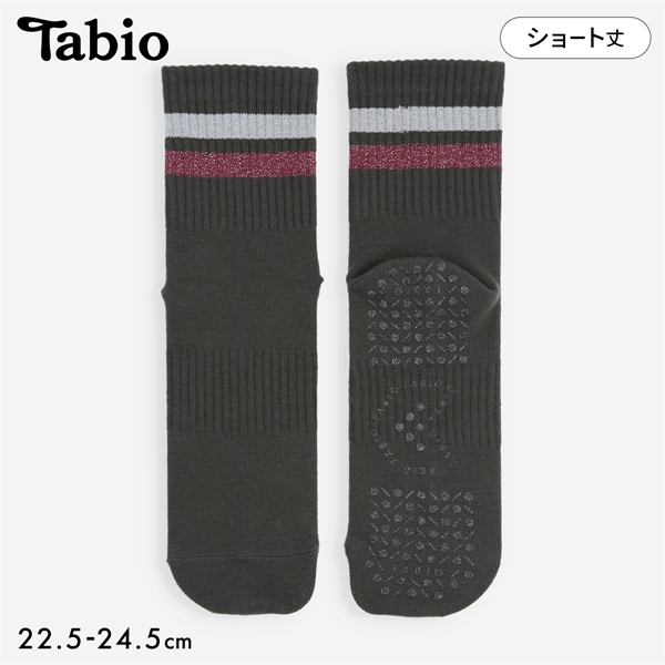 タビオ 【快脚Labo】 フィットネス ラメライン アメリブショートソックス スポーツ 靴下 レディース 日本製 Tabio