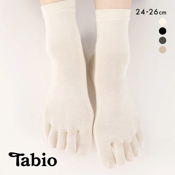 タビオ Tabio LEG LABO シルクの5本指ソックス 靴下 シルク混 吸放湿 大きいサイズ 24-26cm レディース 日本製