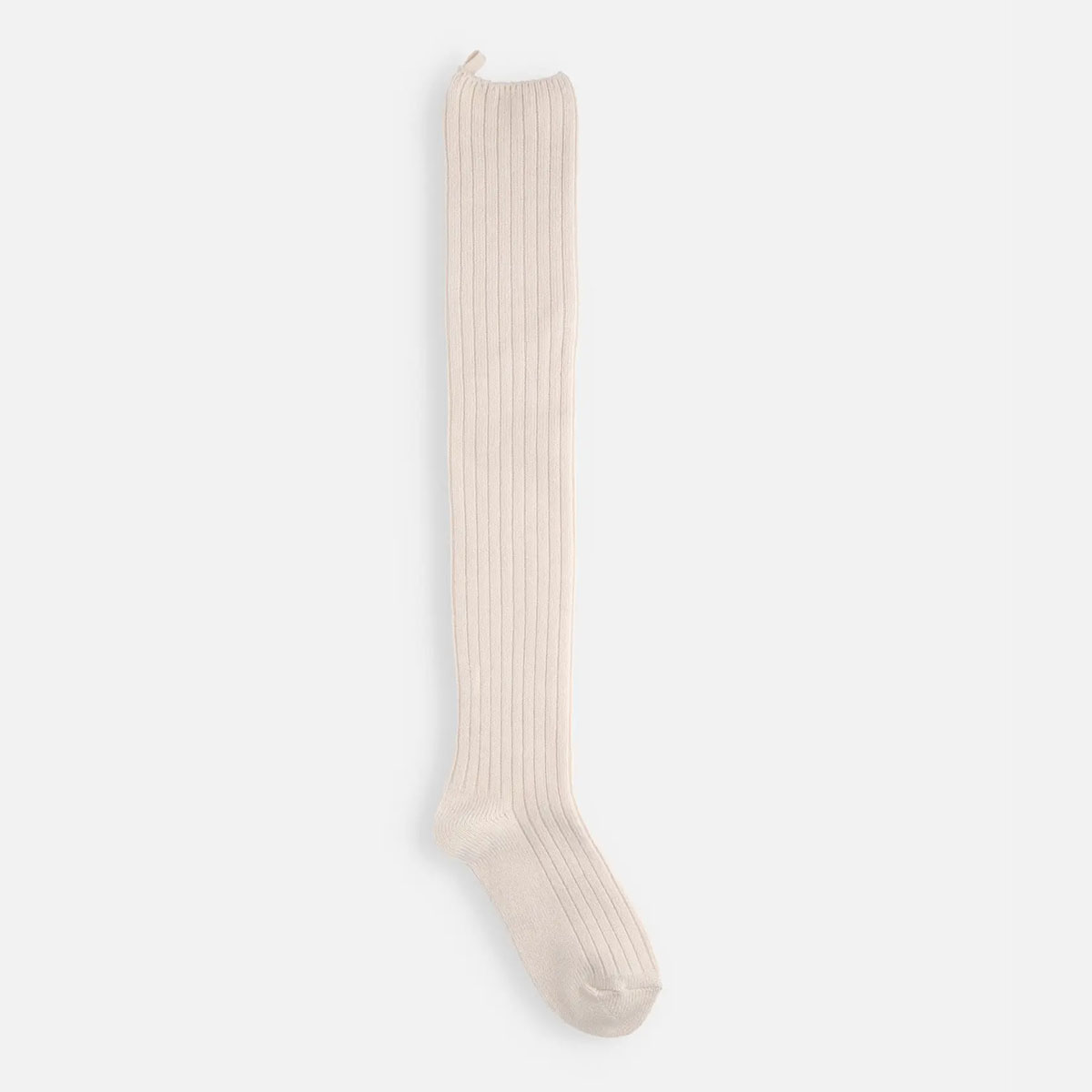 タビオ Tabio LEG LABO リブロングソックス 靴下 ぬくぬく温活 レディース 日本製(IV-アイボリー-22.5-24.5cm)