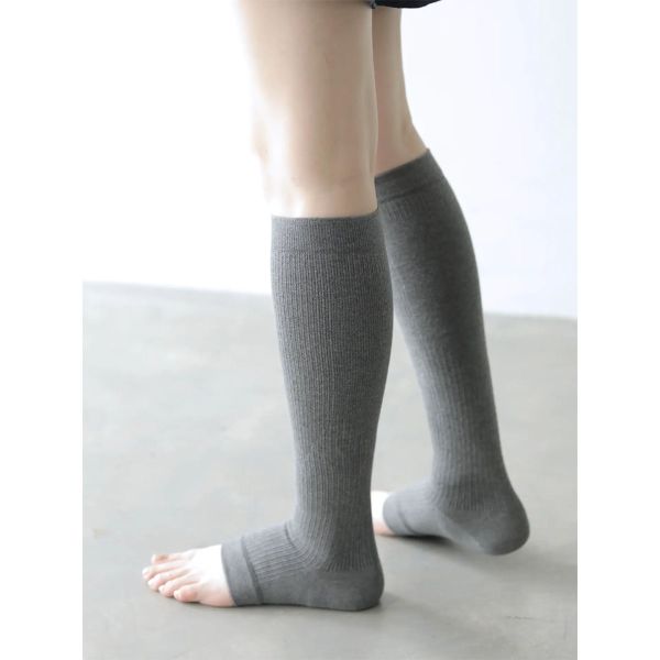 タビオ Tabio LEG LABO 綿着圧トウレスハイソックス 靴下 ぎゅぎゅっと脚ラク 強着圧 日本製