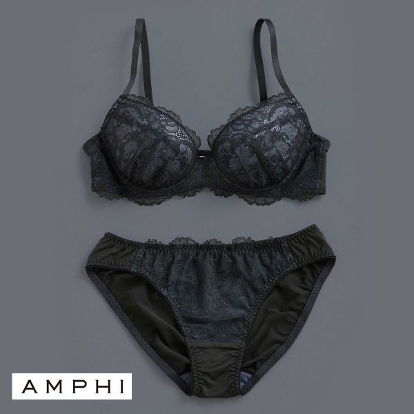 アンフィ AMPHI 推し活にもオススメ♪多彩なカラーバリエーション！ ブラ＆ショーツセット ABCDE
