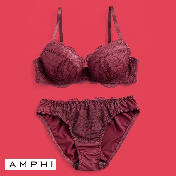 アンフィ AMPHI 推し活にもオススメ♪多彩なカラーバリエーション！ ブラ＆ショーツセット ABCDE