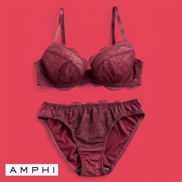 アンフィ AMPHI 推し活にもオススメ♪多彩なカラーバリエーション！ ブラ＆ショーツセット ABCDE