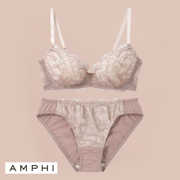 アンフィ AMPHI 推し活にもオススメ♪多彩なカラーバリエーション！ ブラ＆ショーツセット ABCDE
