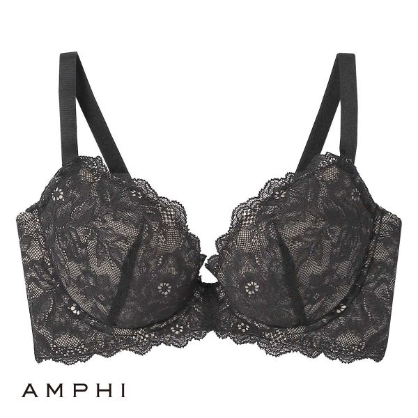 アンフィ AMPHI グラマラス＆リッチな谷間をメイクする グラマリッチブラ ダブル盛タイプ 3/4カップブラ 単品