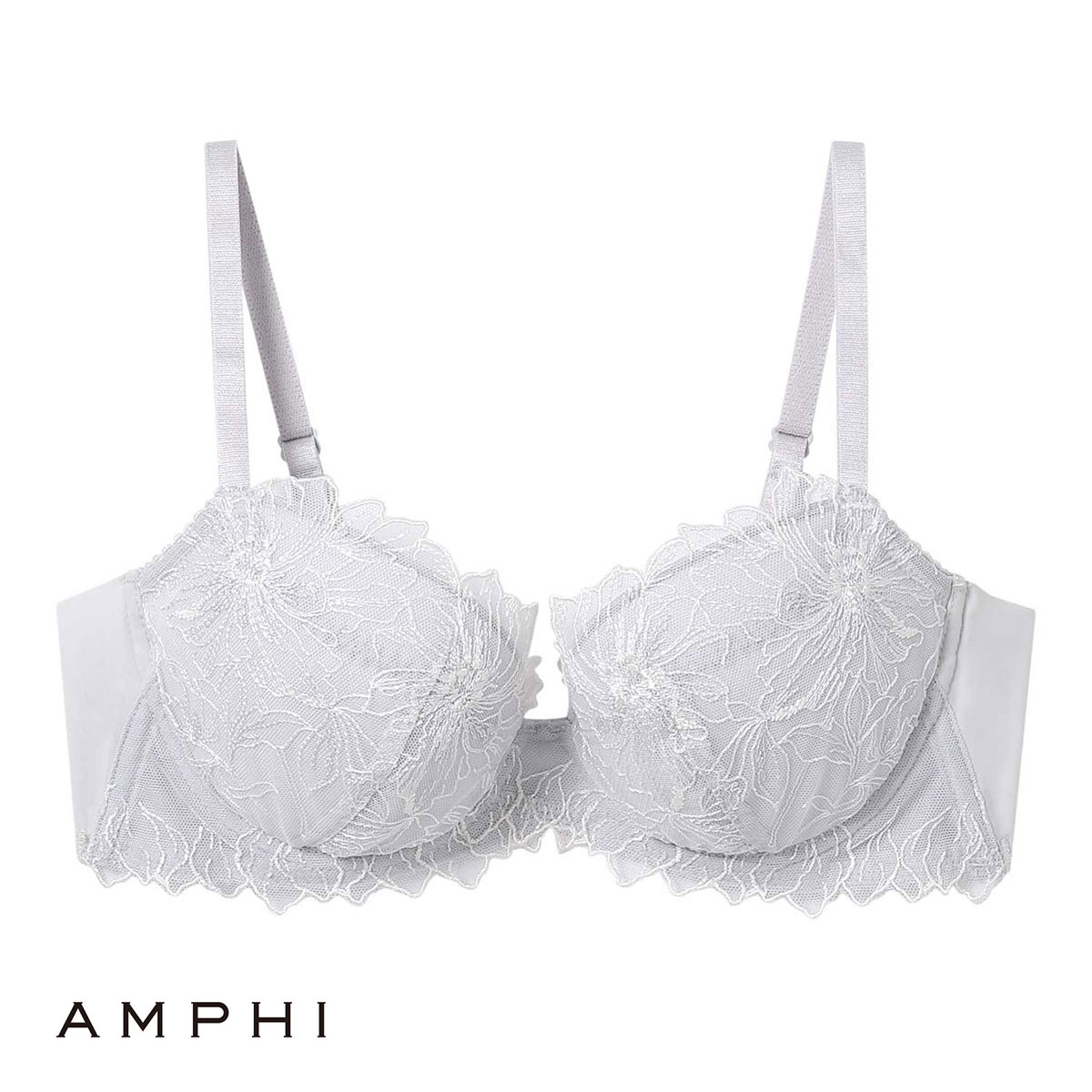 アンフィ AMPHI 長時間、バストをしっかりホールド ホールドデイブラ Hold Day Bra ブラジャー 3/4カップ EF 脇高 WEB限定 単品(PU-パープル-E65)