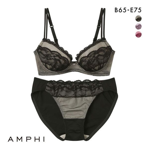 アンフィ ブラ＆ショーツセット まる胸メイク レース ABCDE ブラジャー ショーツ セット AMPHI BCC236
