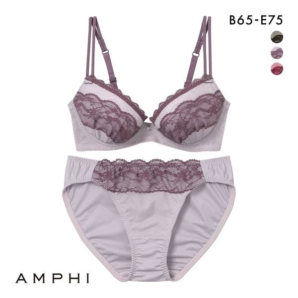 アンフィ ブラ＆ショーツセット まる胸メイク レース ABCDE ブラジャー ショーツ セット AMPHI BCC236
