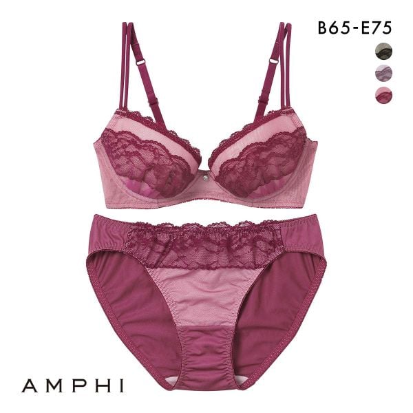 アンフィ ブラ＆ショーツセット まる胸メイク レース ABCDE ブラジャー ショーツ セット AMPHI BCC236