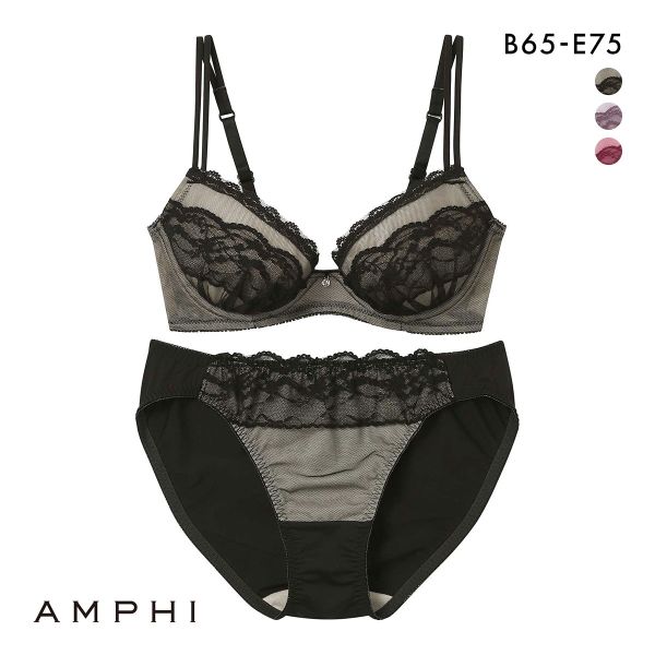 アンフィ ブラ＆ショーツセット まる胸メイク レース ABCDE ブラジャー ショーツ セット AMPHI BCC236