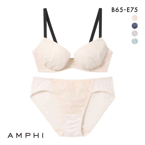 アンフィ ブラ&ショーツセット まる胸メイク レース ABCDE ブラジャー ショーツ セット AMPHI BCC237 アンフィ ブラ&ショーツセット まる胸メイク レース ABCDE ブラジャー ショーツ セット AMPHI BCC237