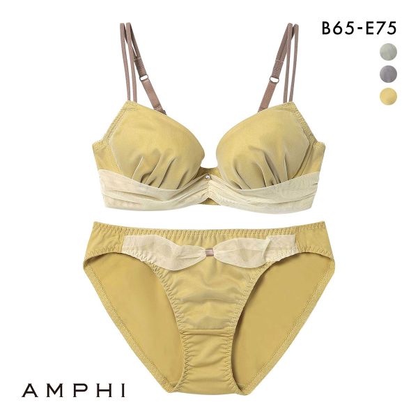 アンフィ ブラ＆ショーツセット チュール まる胸メイク BCDE ブラジャー ショーツ セット AMPHI BCC238
