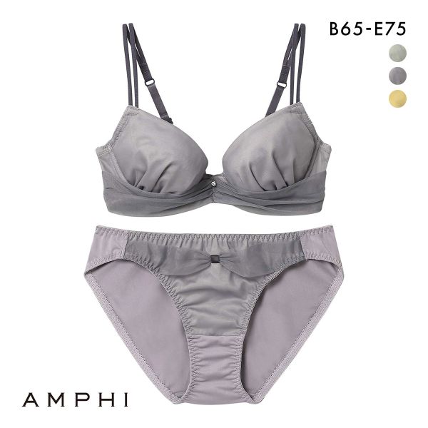 アンフィ ブラ＆ショーツセット チュール まる胸メイク BCDE ブラジャー ショーツ セット AMPHI BCC238