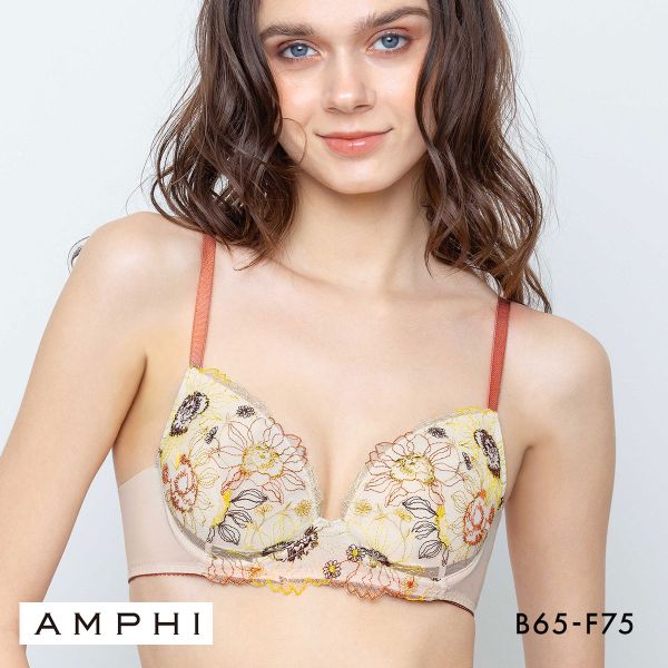 アンフィ さらっと快適、夏ブラ ブラジャー 吸汗速乾 メッシュ 通気性 BCDEF BLH304 AMPHI