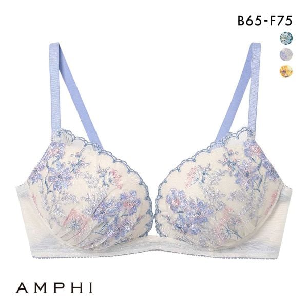 アンフィ 寄せて谷間メイク ノンワイヤー ブラジャー L字 BCDEF BLH305 AMPHI 大きいサイズ