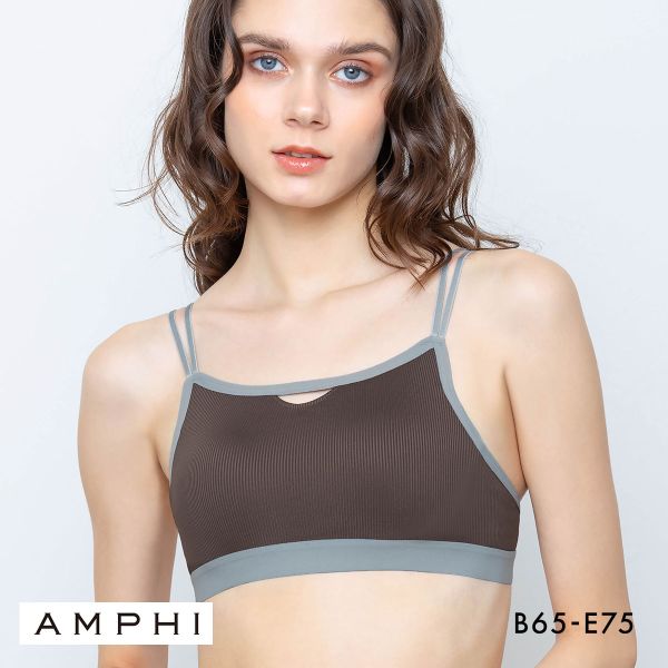 アンフィ NAILS INC×AMPHI バストを寄せて谷間をメイク ブラジャー BCDE バイカラー リブ L字ワイヤー モールドカップ BLH307 AMPHI