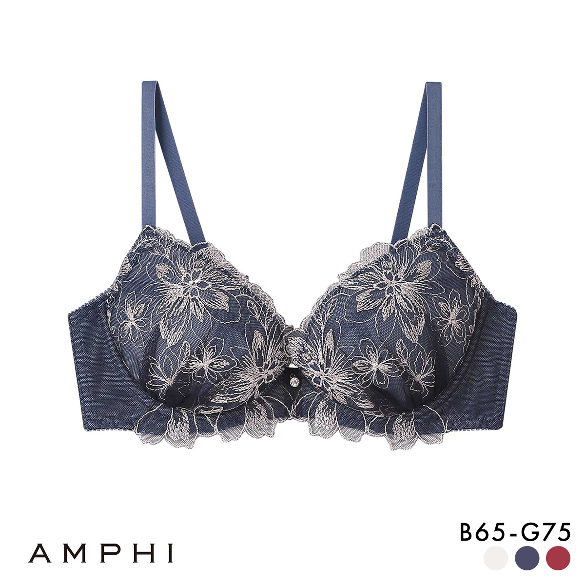 アンフィ 自然なまるみ 整える機能のブラ ブラジャー BCDEFG BLH311 AMPHI 大きいサイズ(KO-コン-B65)