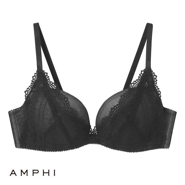 アンフィ AMPHI 寄せて谷間メイク L字ワイヤーブラ ブラジャー 3/4カップ BCDEFG 大きいサイズ BLH395 単品