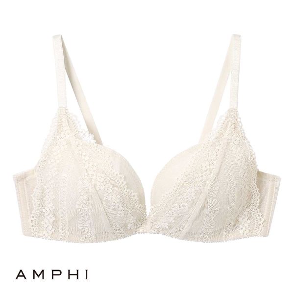 アンフィ AMPHI 寄せて谷間メイク L字ワイヤーブラ ブラジャー 3/4カップ BCDEFG 大きいサイズ BLH395 単品