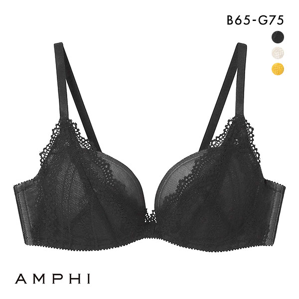 アンフィ AMPHI 寄せて谷間メイク L字ワイヤーブラ ブラジャー 3/4カップ BCDEFG 大きいサイズ BLH395 単品