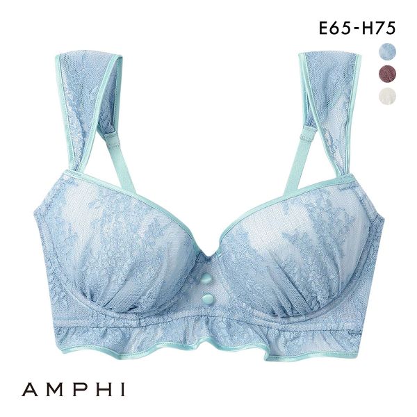 アンフィ AMPHI 脇スッキリ 寄せる機能のブラ ブラジャー 3/4カップ EFGH 大きいサイズ BLH398