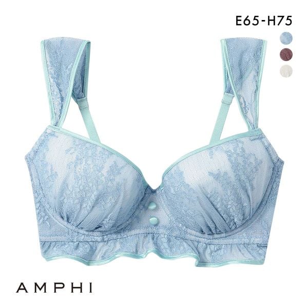 アンフィ AMPHI 脇スッキリ 寄せる機能のブラ ブラジャー 3/4カップ EFGH 大きいサイズ BLH398