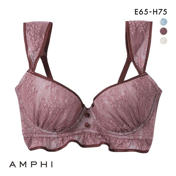 アンフィ AMPHI 脇スッキリ 寄せる機能のブラ ブラジャー 3/4カップ EFGH 大きいサイズ BLH398