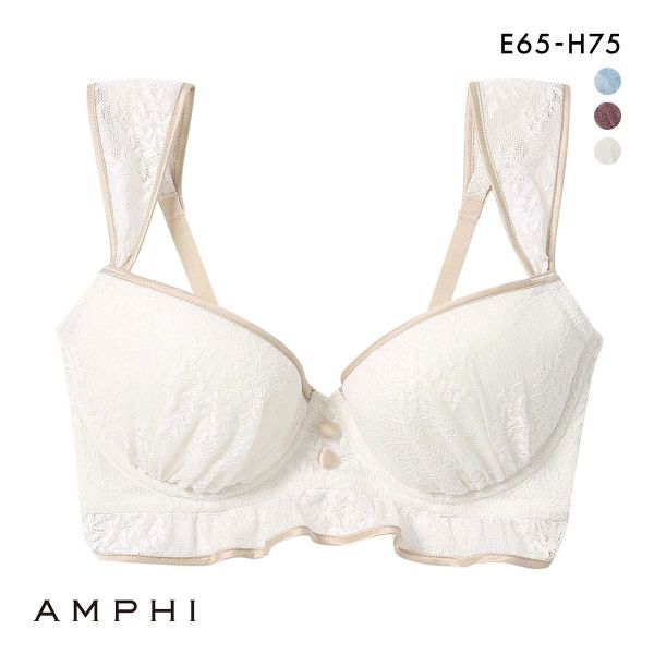 アンフィ AMPHI 脇スッキリ 寄せる機能のブラ ブラジャー 3/4カップ EFGH 大きいサイズ BLH398