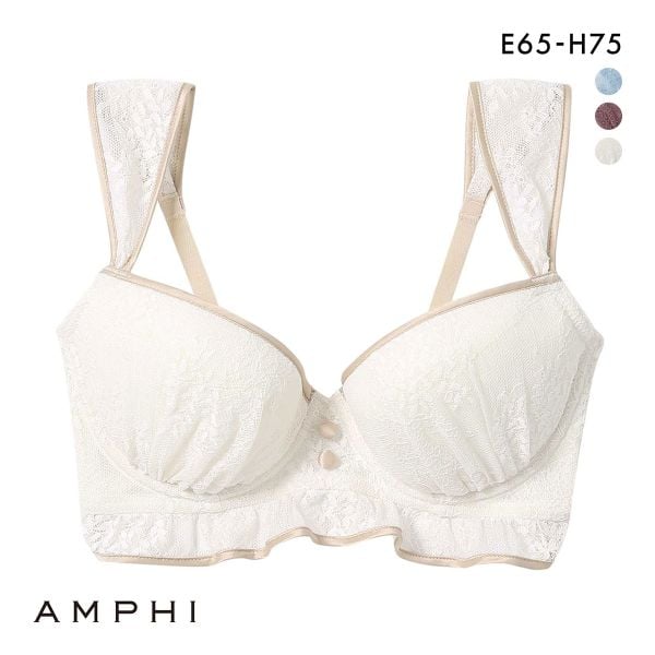 アンフィ AMPHI 脇スッキリ 寄せる機能のブラ ブラジャー 3/4カップ EFGH 大きいサイズ BLH398