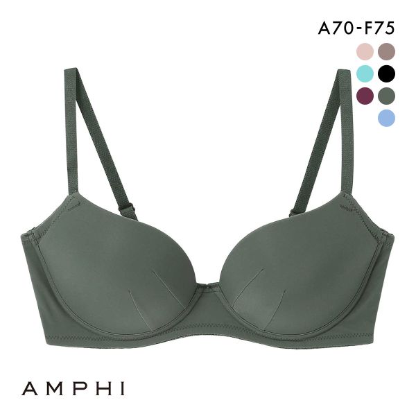 アンフィ NAILS INC×AMPHI ブラジェニック アウターにひびきにくい ブラジャー ノンワイヤー スムージング BMI245 AMPHI