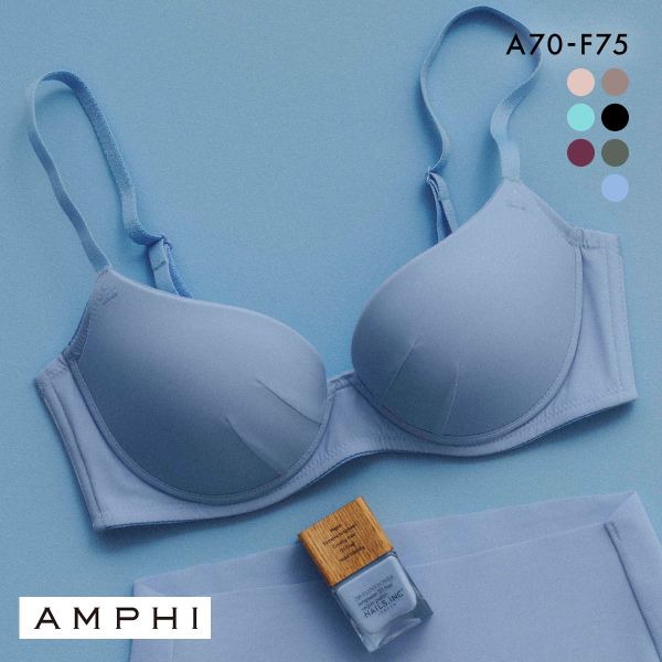 アンフィ NAILS INC×AMPHI ブラジェニック アウターにひびきにくい ブラジャー ノンワイヤー スムージング BMI245 AMPHI