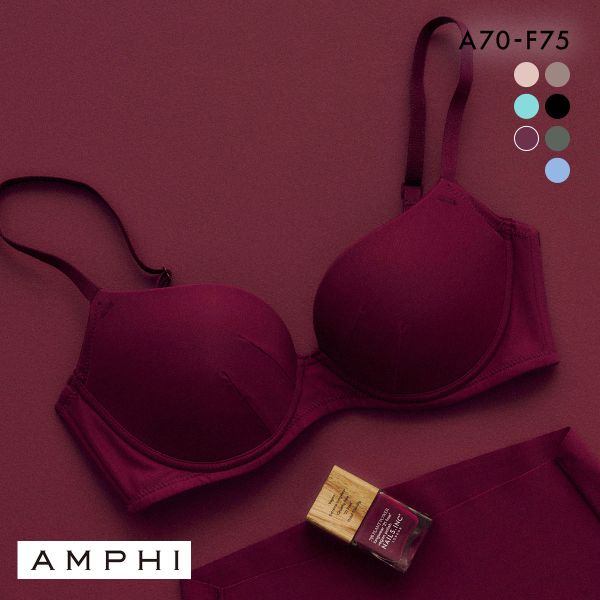 アンフィ NAILS INC×AMPHI ブラジェニック アウターにひびきにくい ブラジャー ノンワイヤー スムージング BMI245 AMPHI
