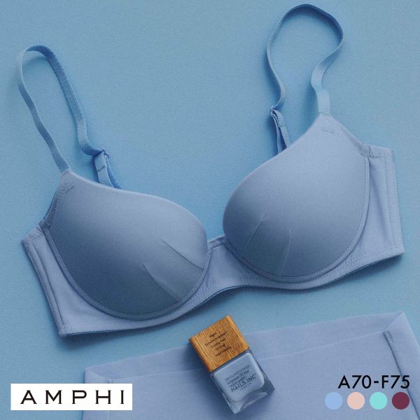 アンフィ NAILS INC×AMPHI ブラジェニック アウターにひびきにくい ブラジャー ノンワイヤー スムージング BMI245 AMPHI