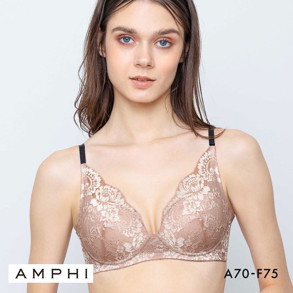 アンフィ ブラジェニック ぴたっとフィットタイプ ノンワイヤー ブラジャー ABCDEF AMPHI BRAGENIC BMI247 大きいサイズ