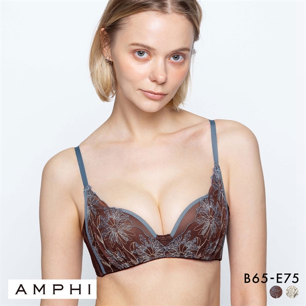 アンフィ otona MUSE×AMPHI ブラジェニック ぴたっとフィットタイプ ノンワイヤーブラ ブラジャー 脇高 BCDE BMI257 AMPHI BRAGENIC