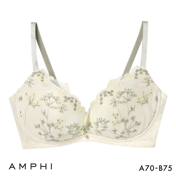 アンフィ sweet×AMPHI ブラジェニック 脇高細見えタイプ ノンワイヤーブラ ブラジャー 脇高 AB BMI353 AMPHI BRAGENIC