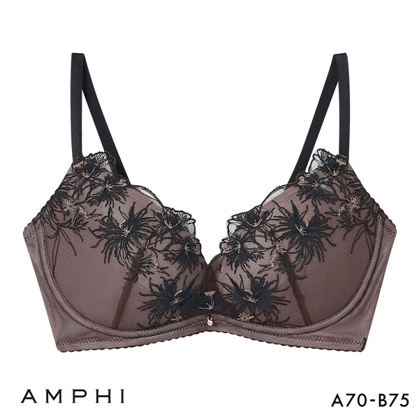 アンフィ sweet×AMPHI ブラジェニック 脇高細見えタイプ ノンワイヤーブラ ブラジャー 脇高 AB BMI353 AMPHI BRAGENIC