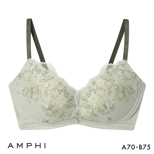 アンフィ sweet×AMPHI ブラジェニック 脇高細見えタイプ ノンワイヤーブラ ブラジャー 脇高 AB BMI353 AMPHI BRAGENIC